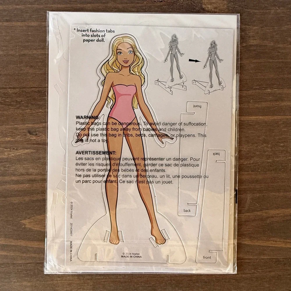 Lot of 3 Barbie Fashion Designer Activity Set Paper Doll Dress Up 2024 Mattel